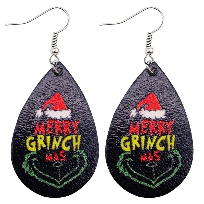 Novelty Water Droplets Pu Leather Women’s Earrings 1 Pair