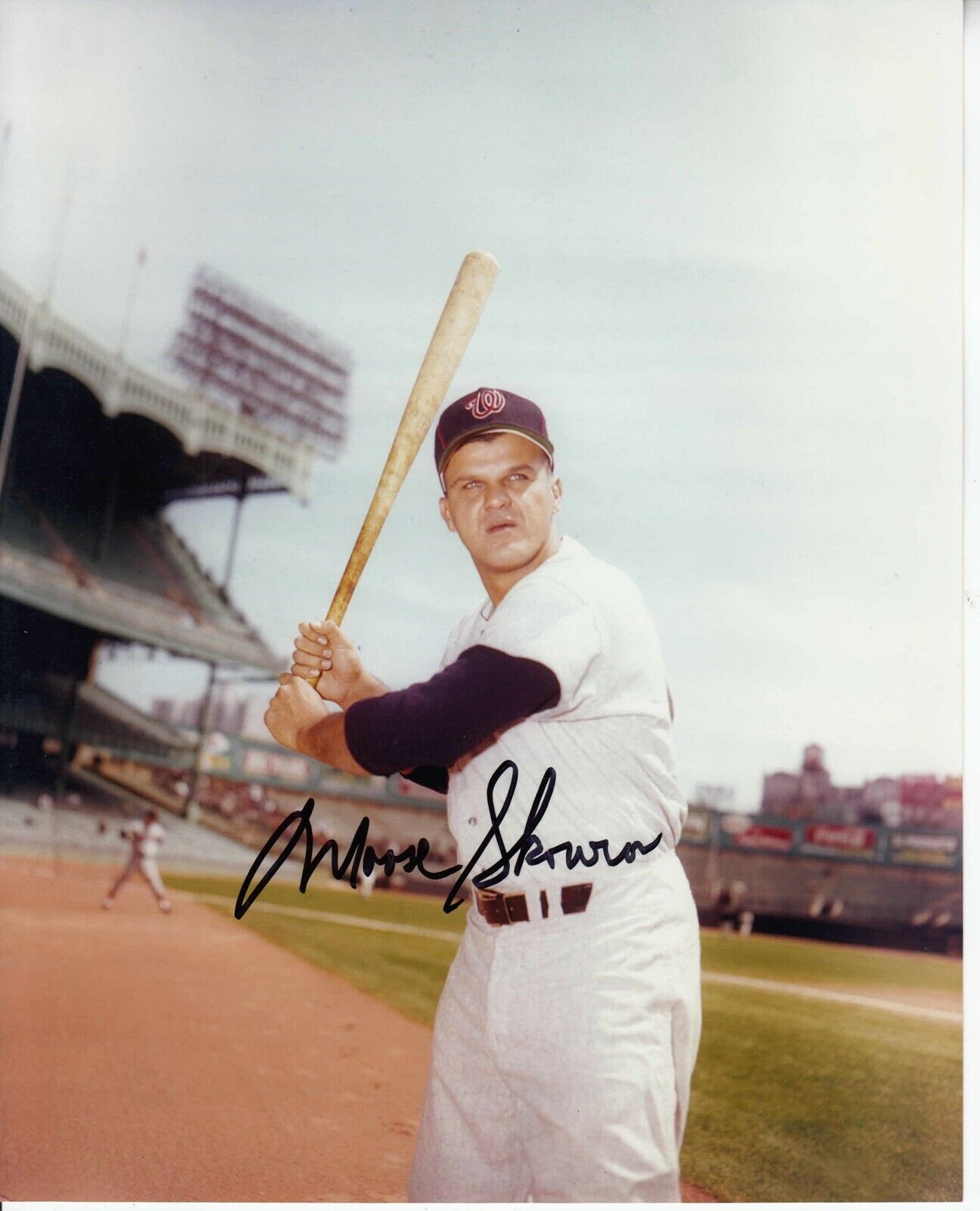 Moose Skowron #0 8x10 Signed Photo Poster painting w/ COA Washington Senators