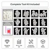 12Pcs DIY Pearl Painting Santa Claus for Home Wall Decor(15x15cm)