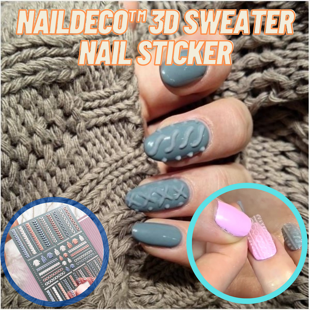 [PROMO 30% OFF] 3D Sweater Nail Sticker