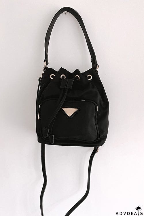 Nylon Adjustable Strap Bucket Bag