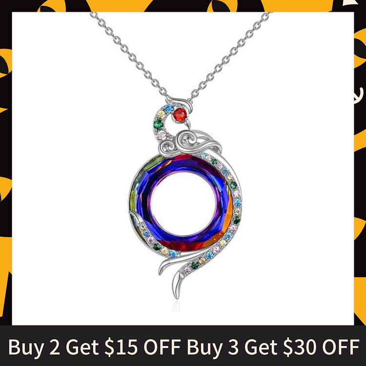 For Self - S925 I Survived Because The Fire Inside Me Burns Brighter Than The Fire Around Me Swarovski Gem Phoenix Necklace