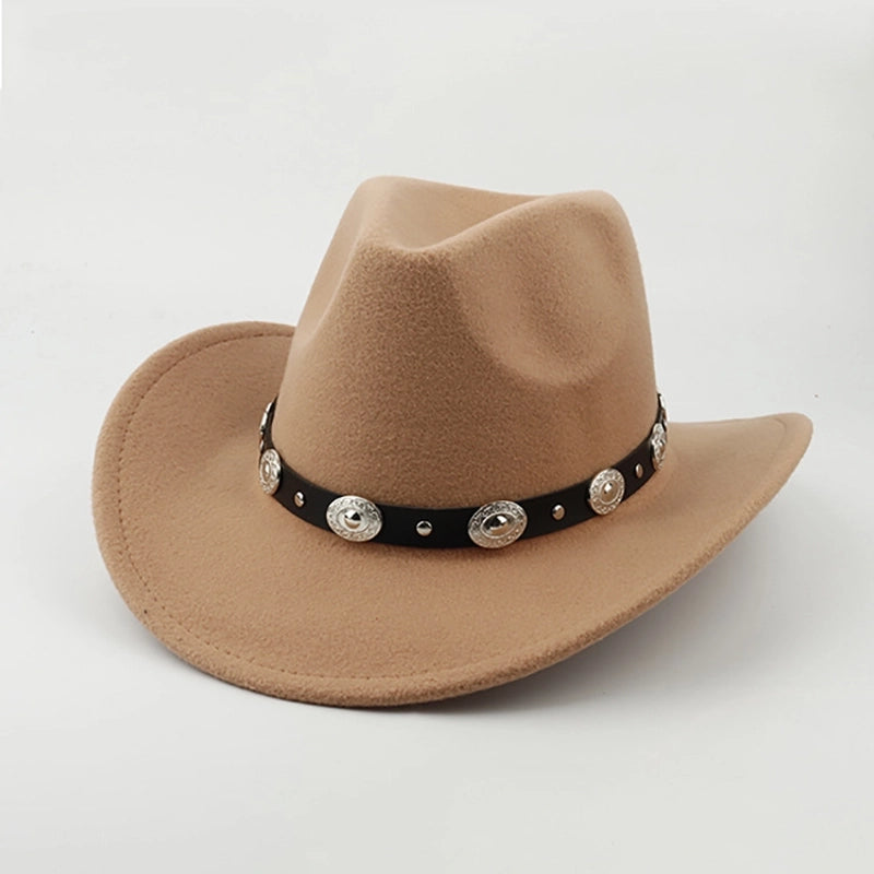Spring And Summer Style Woolen Cloth Cowboy Hat Men And Women Couples Ethnic Style Roll-up Hat Sunshade Hat Jazz Hat