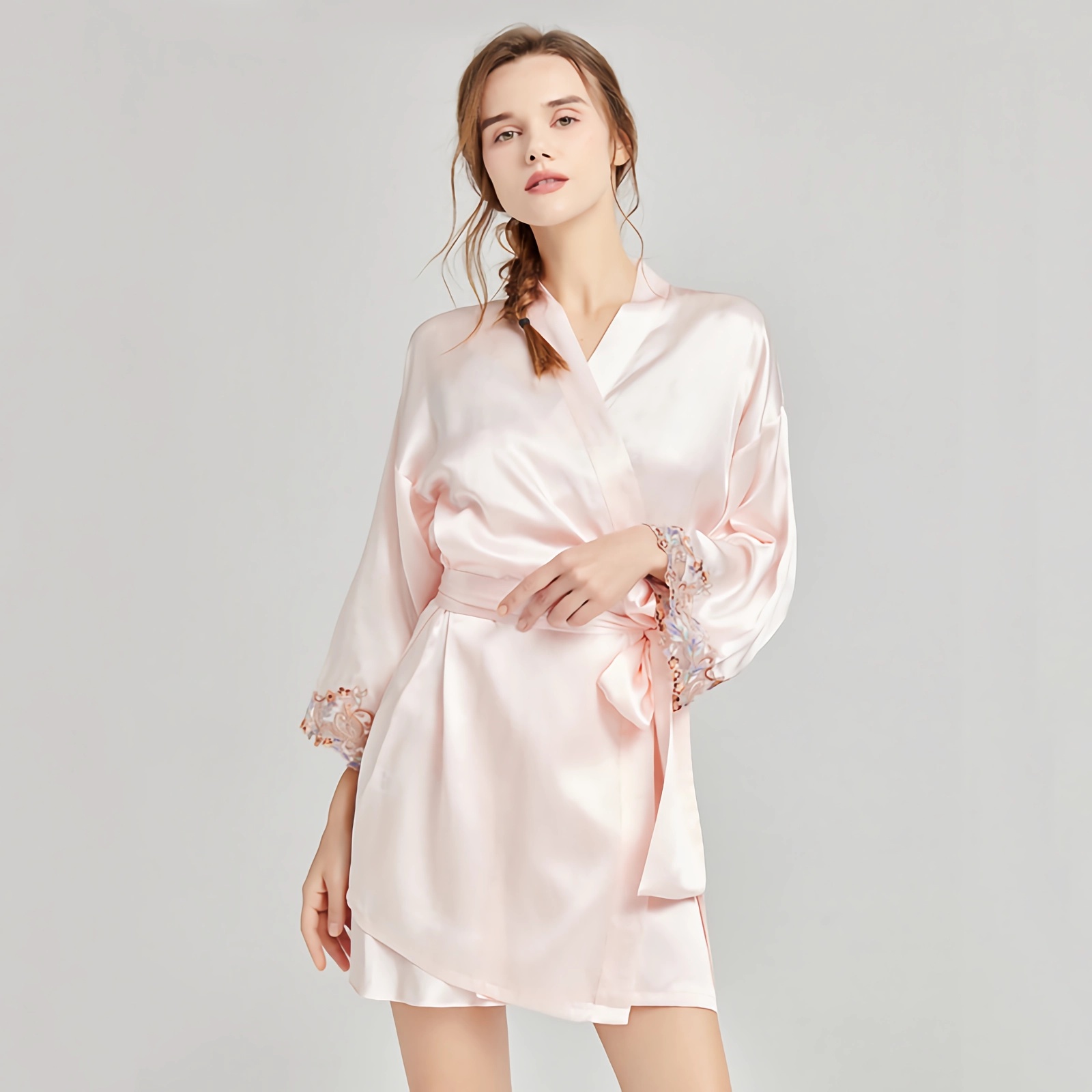 Women's Short Silk Robe High Quality REAL SILK LIFE