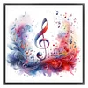 Watercolor Music Note-11CT Stamped Cross Stitch 40*40cm