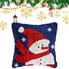 Snowman-DIY Latch Hook Rug Pillowcase Kits 43*43cm tapestrymarket