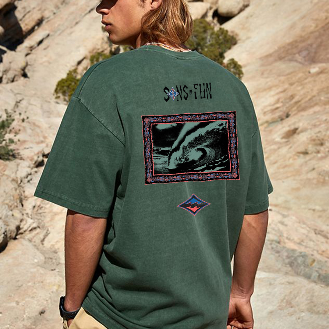 Sons Of Fun Surf Wave T-Shirt / TECHWEAR CLUB / Techwear