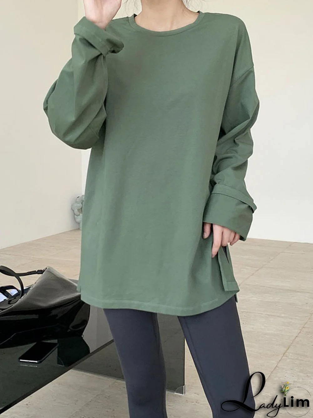 Original Solid Long Sleeve T-Shirts Tops