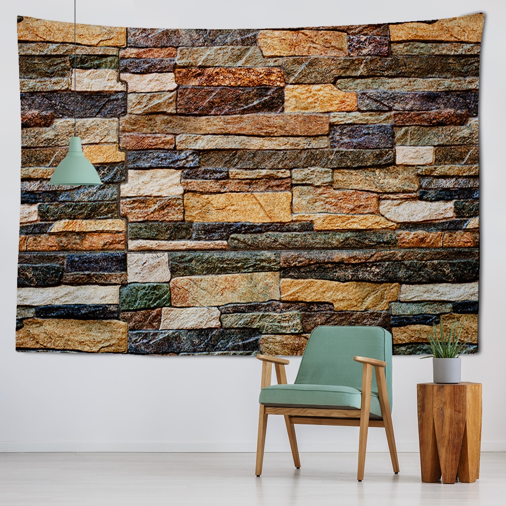 

Wall Tapestry - 3D Wood plank texture-150*130cm, 501 Original