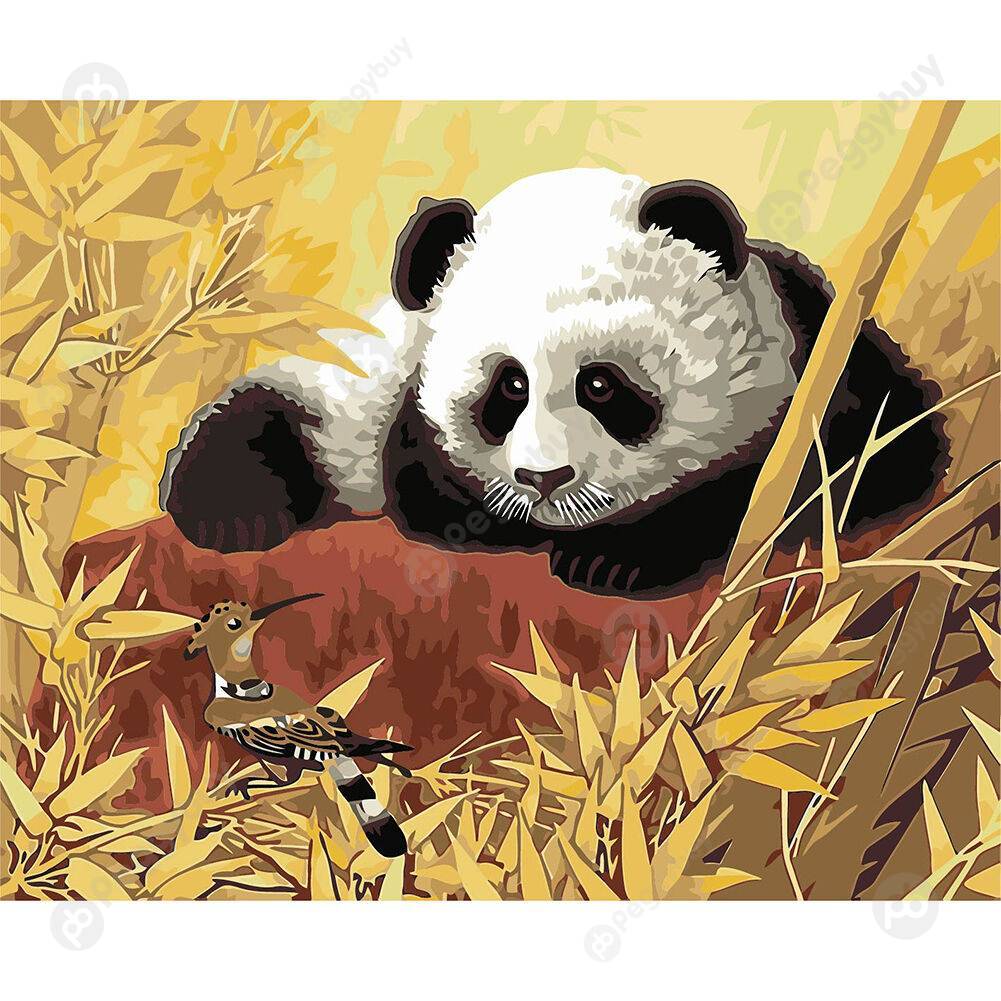 

40x50cm Panda Painting By Numbers Modern Wall Oil Art Picture Home Decors, 501 Original