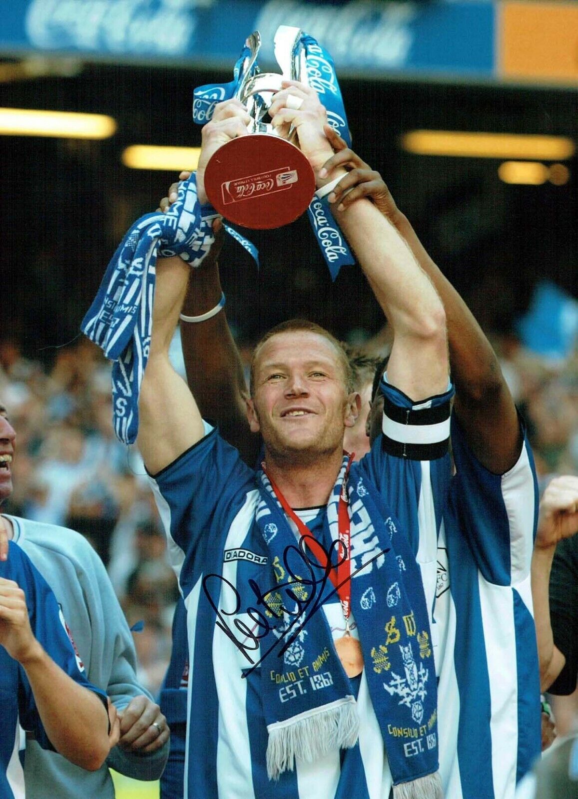 Lee BULLEN Signed Autograph 16x12 Sheffield Wednesday OWLS Photo Poster painting 5 AFTAL COA