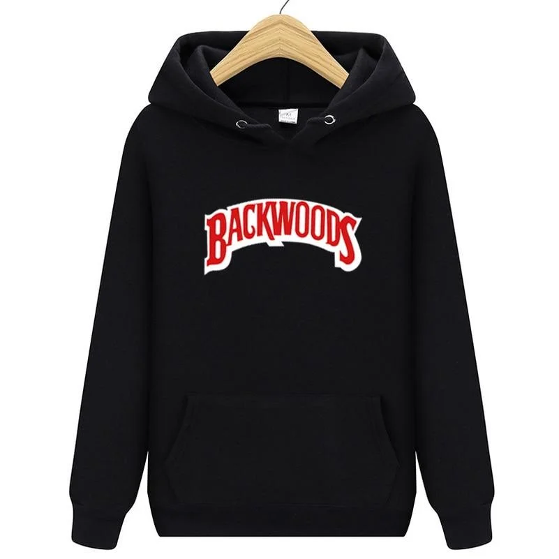 BACKWOODS Printed Hoodies Men Sweatshirts Set Plus Fleece Hoody Sportswear Male