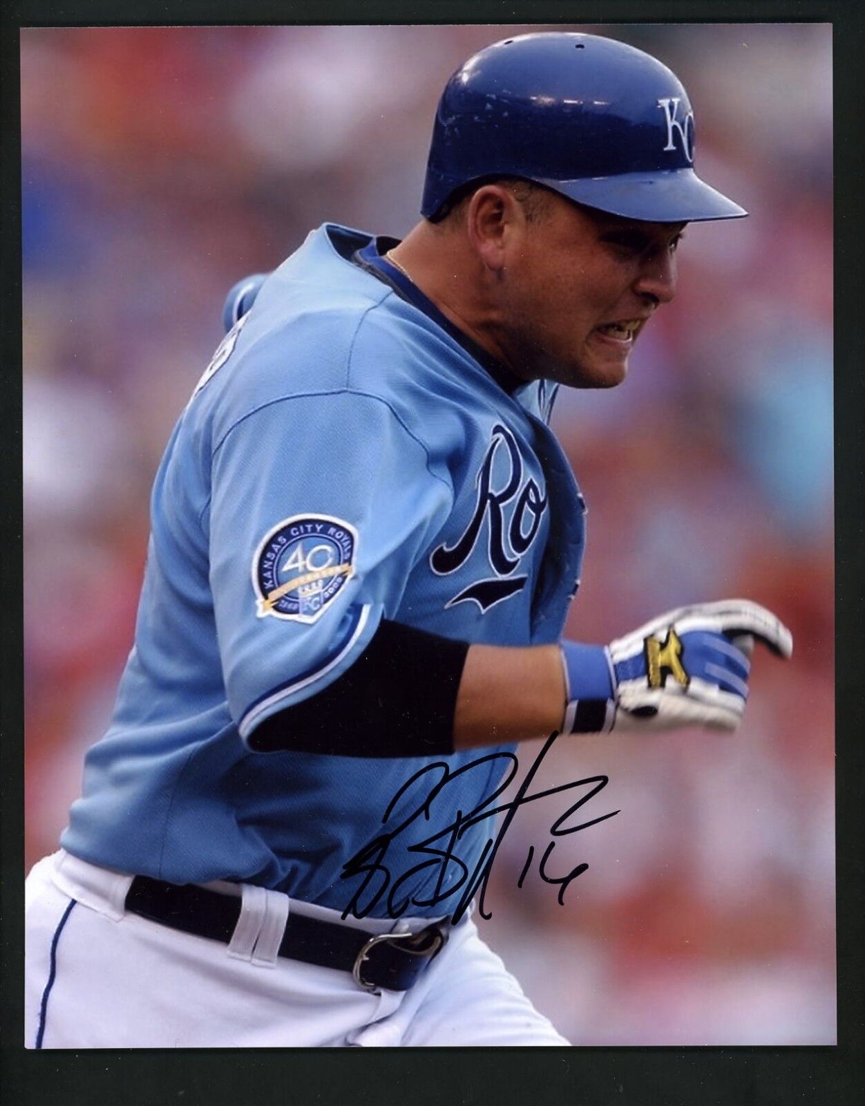 Billy Butler Signed Autographed 8 x 10 Photo Poster painting Kansas City Royals running