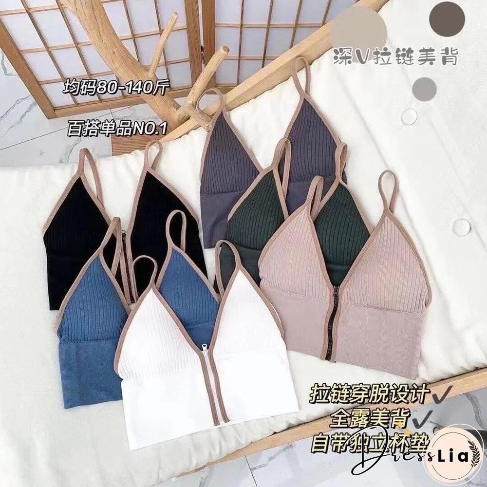 Korean Crop Tops Slim Fit Spaghetti Strap Tanke Top Women Built In Bra Off Shoulder Versatile Striped Camisole Sleeveless Ins