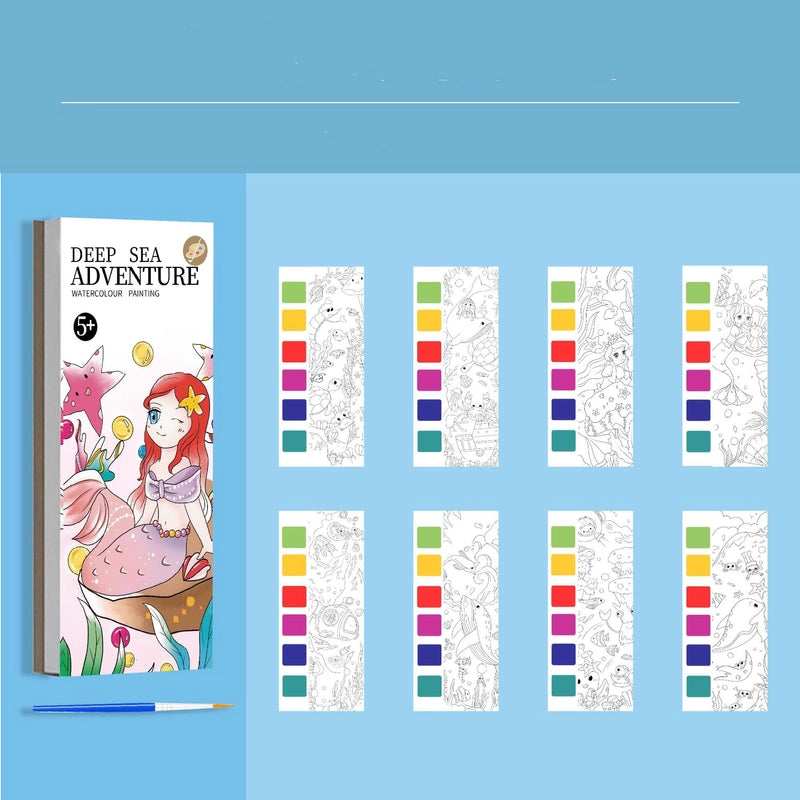 Children’s Gouache Note Picture Book With Paint And Brush Watercolor Coloring Graffiti Kindergarten Student Boys And Girls