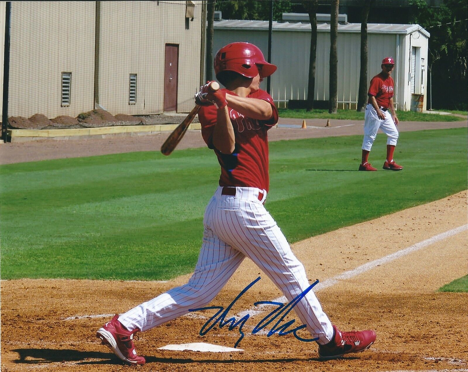 Signed 8x10 MICKEY MONIAK Philadelphia Phillies Autographed Photo Poster painting- COA