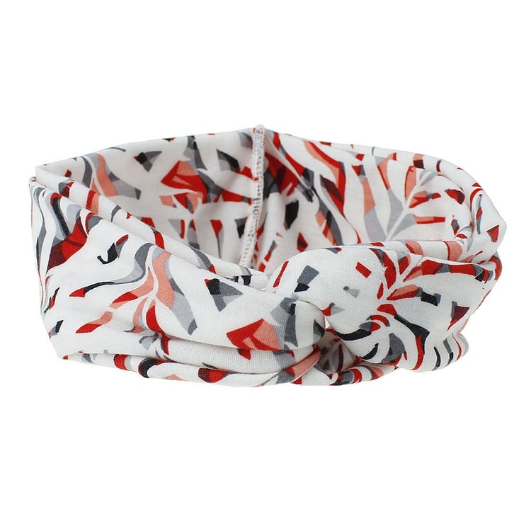 Bohmian cross-elastic print headband