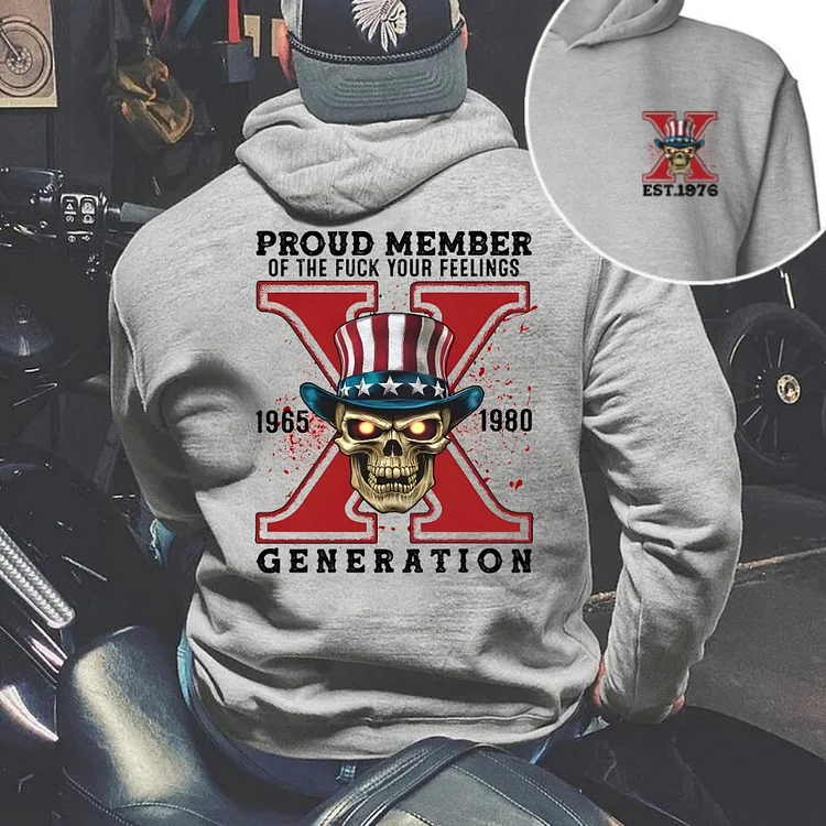 Custom EST Gen X Skull Unisex Sweatshirt Hoodie T-shirt