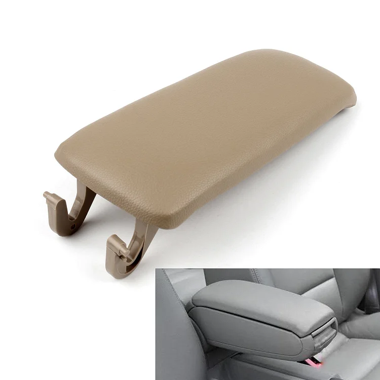 2000-2008 Black Audi A4 S4 A6 PU Leather Center Console Armrest Cover Lid Black Gray Khaki Generic