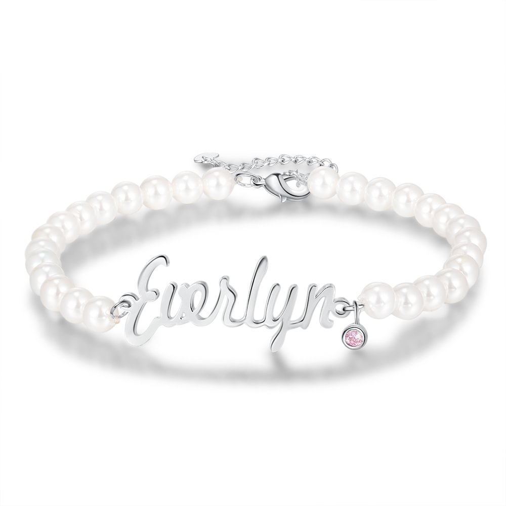 Individuell geschnitztes verstellbares Armband 1 Name geschnitzt 1 Geburtsstein n1-b1 Kettenmachen