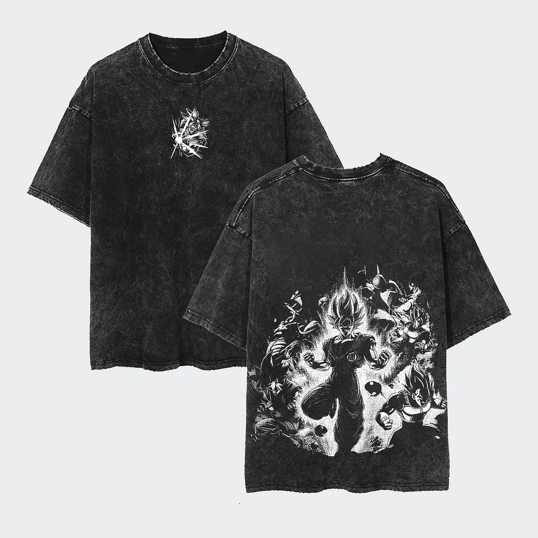 Dragon Ball Son Goku Anime Oversize Washed T-Shirt	