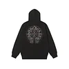 Chrome Hearts Colorful Rhinestone Hoodie - Black Gothic Street Sweatshirt 2608