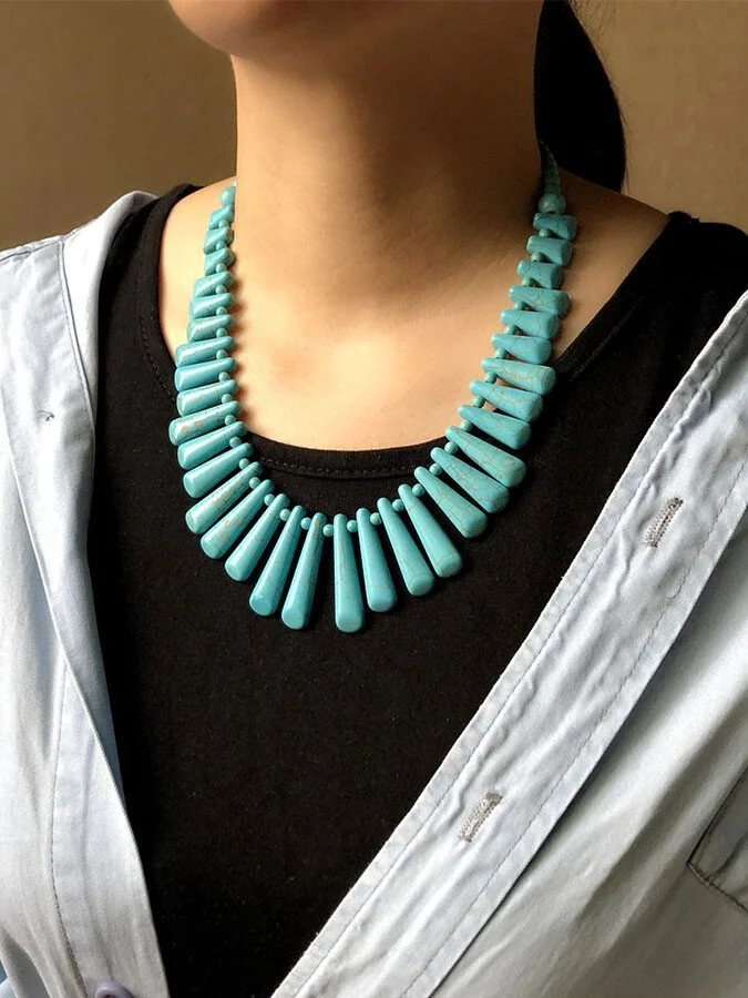 Vintage Turquoise Necklace + Earrings