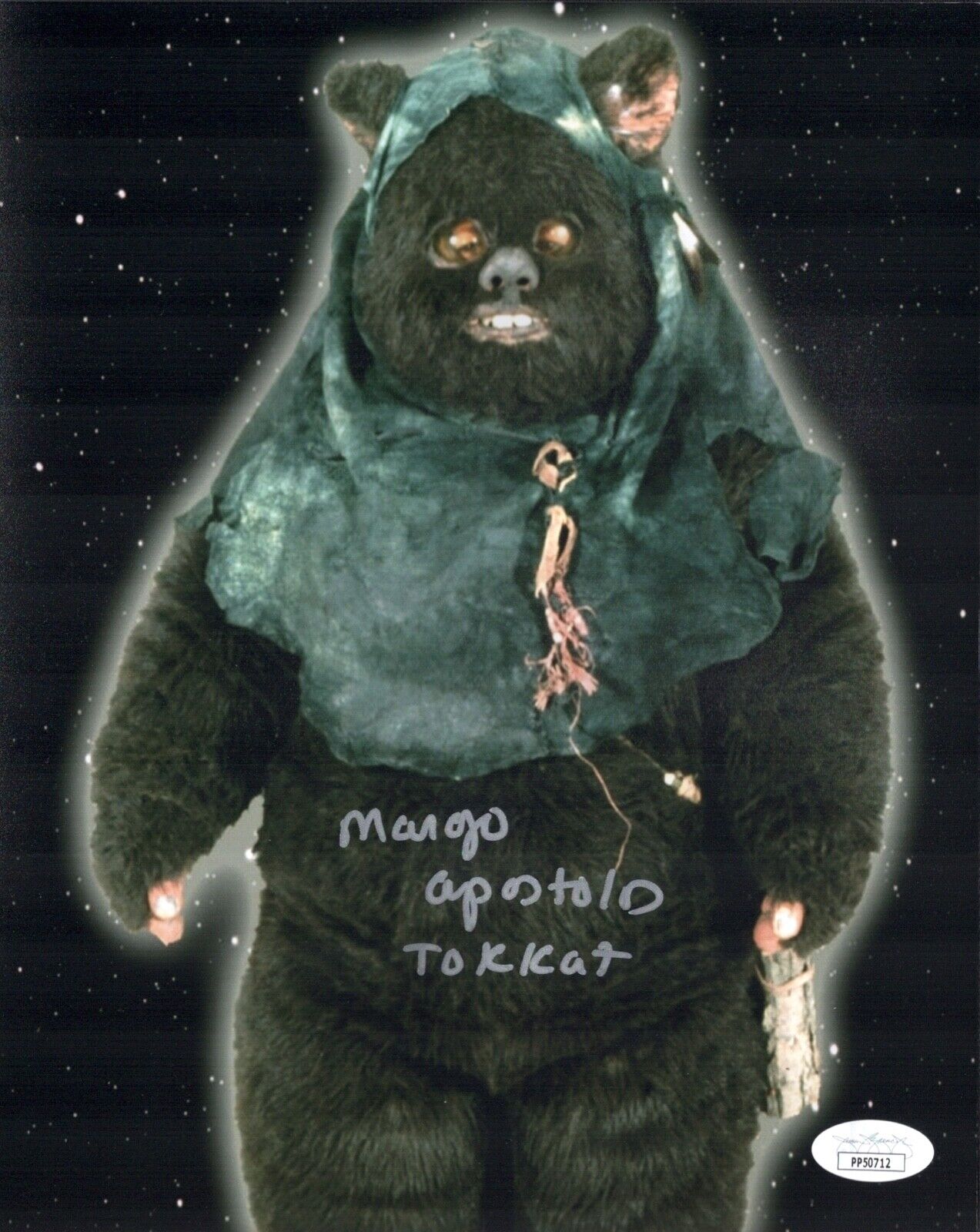 MARGO APOSTOLOS Signed 8x10 Star Wars TOKKAT EWOK Photo Poster painting Autograph JSA COA