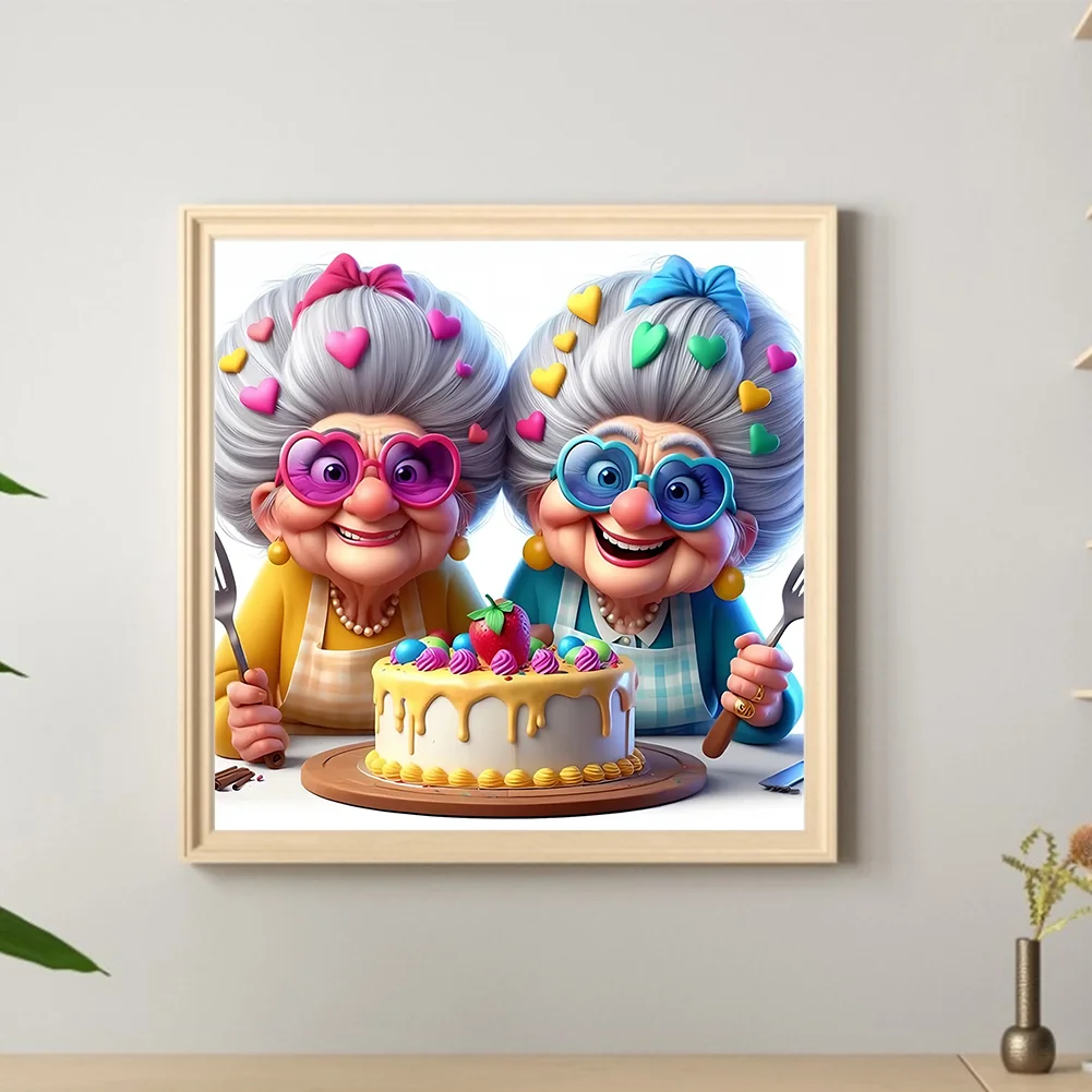 Diamond Painting - Full Round Drill - Grandma(Canvas|30*30cm)