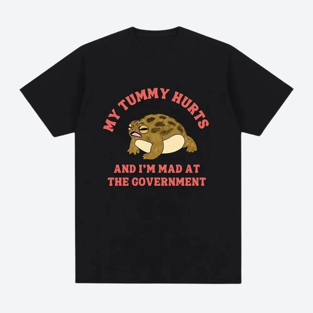 Brownm Tummy Hurts Tee