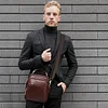BAIGIO Leder Umh&auml;ngetasche Herren Schultertasche Vintage M&auml;nner Tasche Crossbody Bag Herrentasche zum Umh&auml;ngen Ledertasche f&uuml;r Business Arbeit Reise, Schwarz