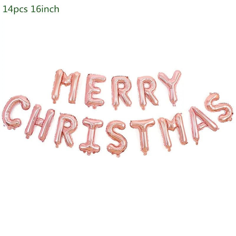 Christmas Decorations for Home Merry Christmas Balloons Banner Photo Booth Props 2022 Happy New Year Decorations Navidad 2020