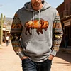 💥 2025 Hot Sale!Men's Ethnic Graphic Hoodie, Tribal Print, Casual 3D Sweatshirt, Vacation Wear, Street Style Sweatshirt