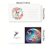 (US Local)6Pcs Hummingbird DIY Diamond Painting Greeting Card for Holiday Party Favors