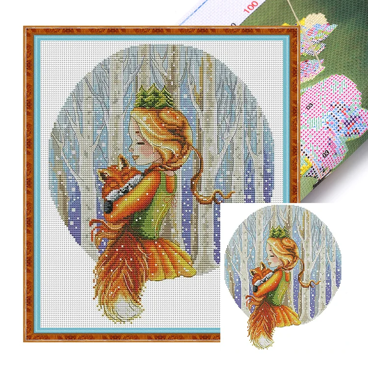 Joy Sunday-Forest Princess 14CT (33*37CM) Stamped Cross Stitch gbfke