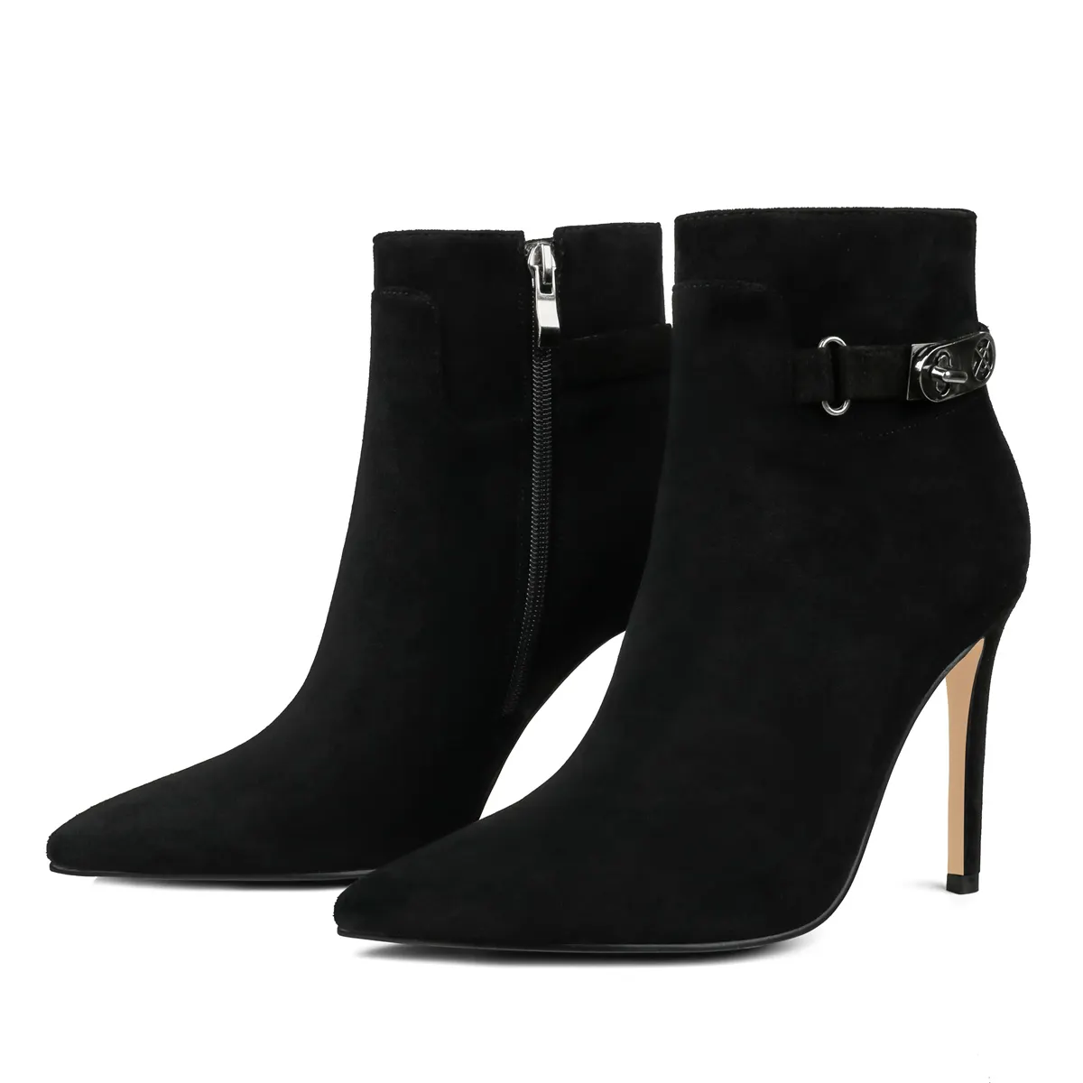 10cm/3.94" Women's Closed Pointed Toe Stilettos Heels Ankle Boots