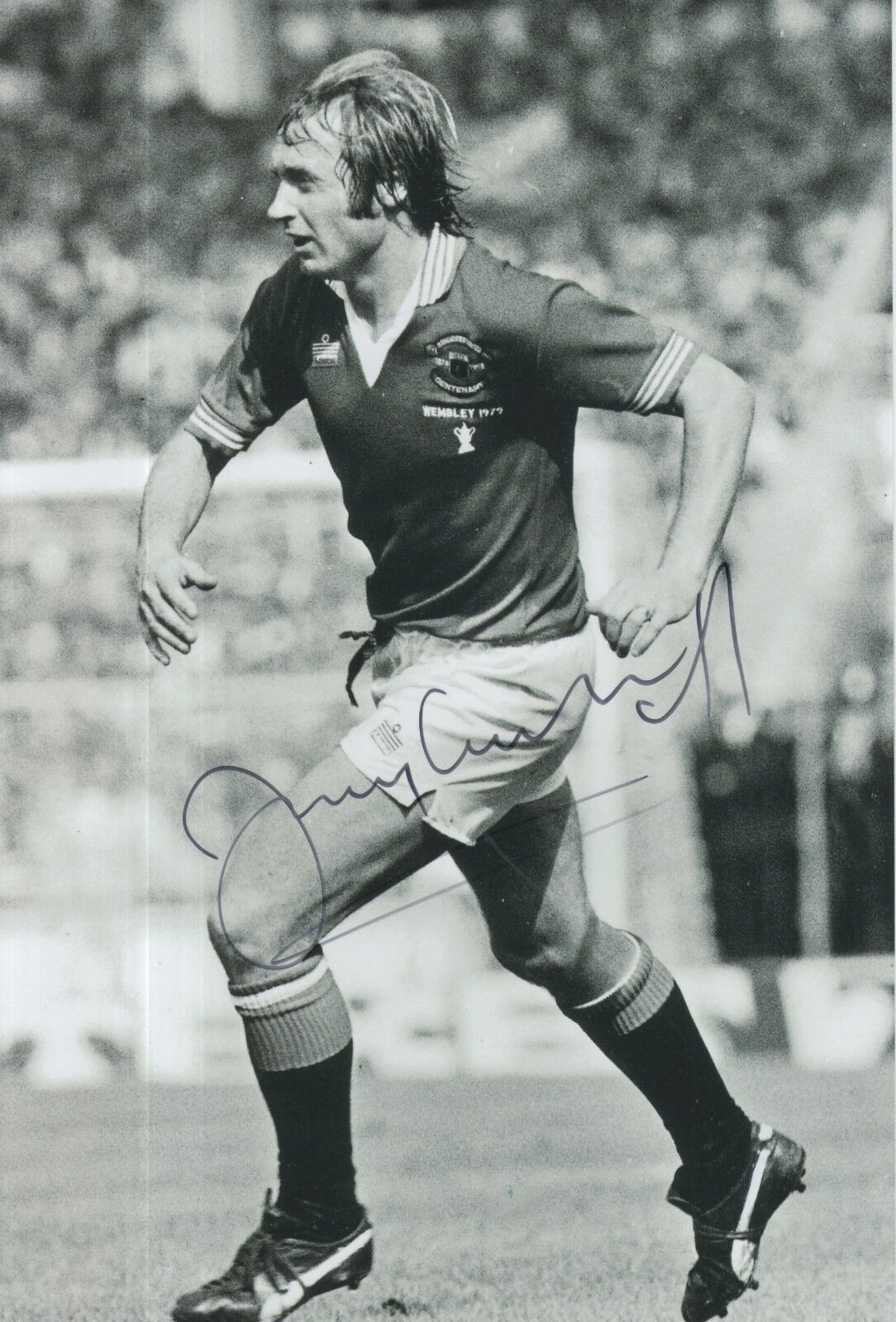 Jimmy Greenhoff Hand Signed Manchester United 12x8 Photo Poster painting 1.