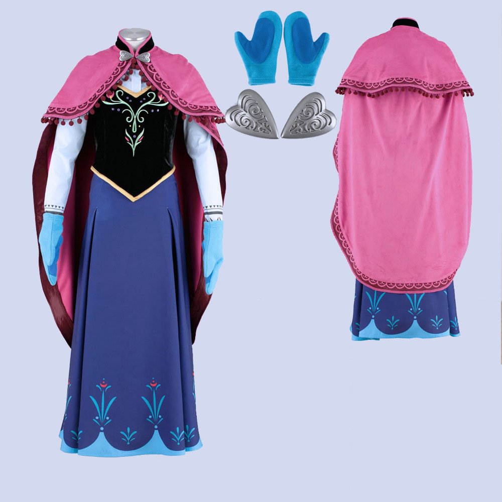 Movies Frozen Anna Princess Dress Cosplay Costume-Pajamasbuy