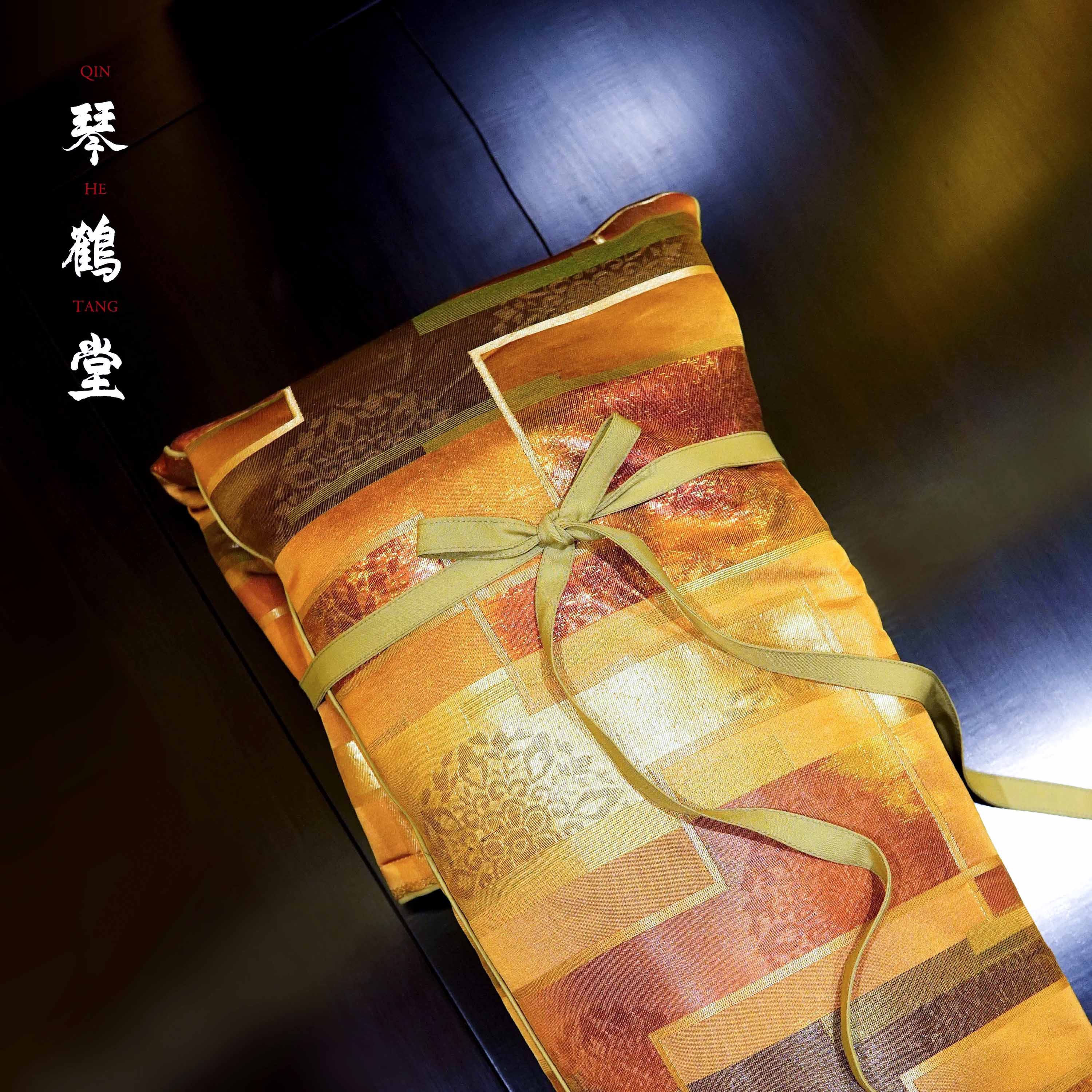 Eternal Elegance" Vintage Silk Brocade Qin Bag - Exquisite Chinese Handcrafted Masterpiece