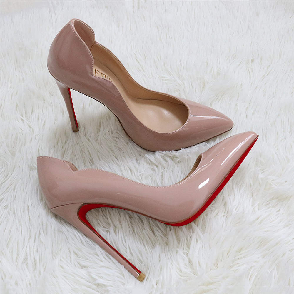 120mm Women's Red Bottom High Heels for Party Wedding Pumps Patent-MERUMOTE