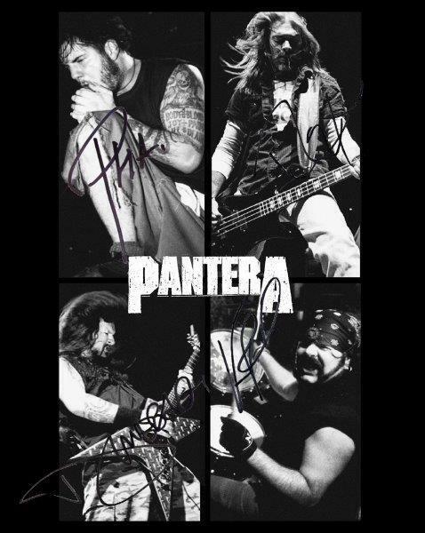 REPRINT - PANTERA Dimebag - Vinnie - Phil Signed 8 x 10 Glossy Photo Poster painting Poster RP