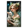 >SALE<Full Embroidery Eco-cotton Thread 11CT Printed Elf Girl Cross Stitch Kit 40x75cm