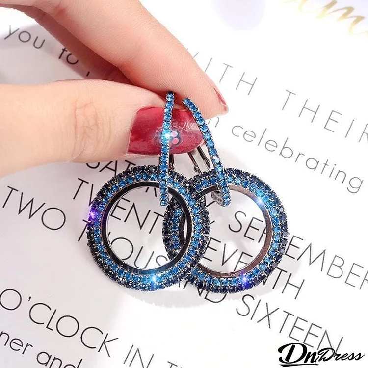 Fashion Crystal Circle Earrings