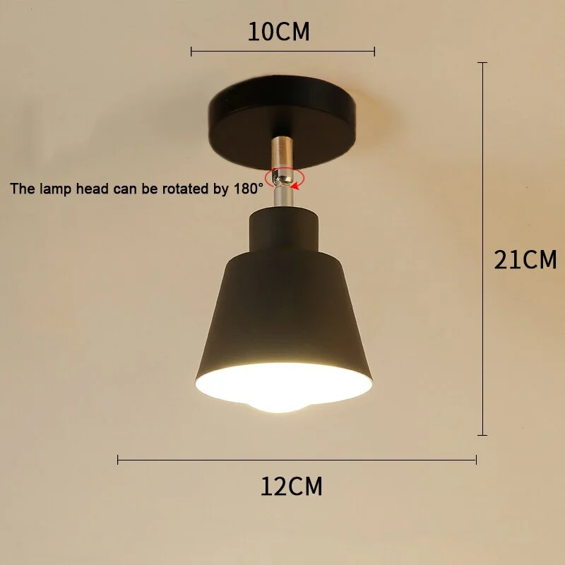 Nordic Modern Wall Lights With Knob Switch Iron E27 6 Color Macaroon Bedside Lamp Led EU/US Plug Parlor Study Sconce Light