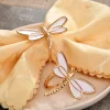 White Golden Dragonfly Catering Napkin Ring