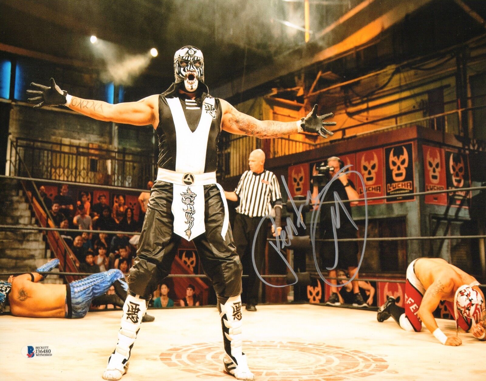 Pentagon Jr Penta el 0M Zero Signed 11x14 Photo Poster painting BAS COA Lucha Underground Impact