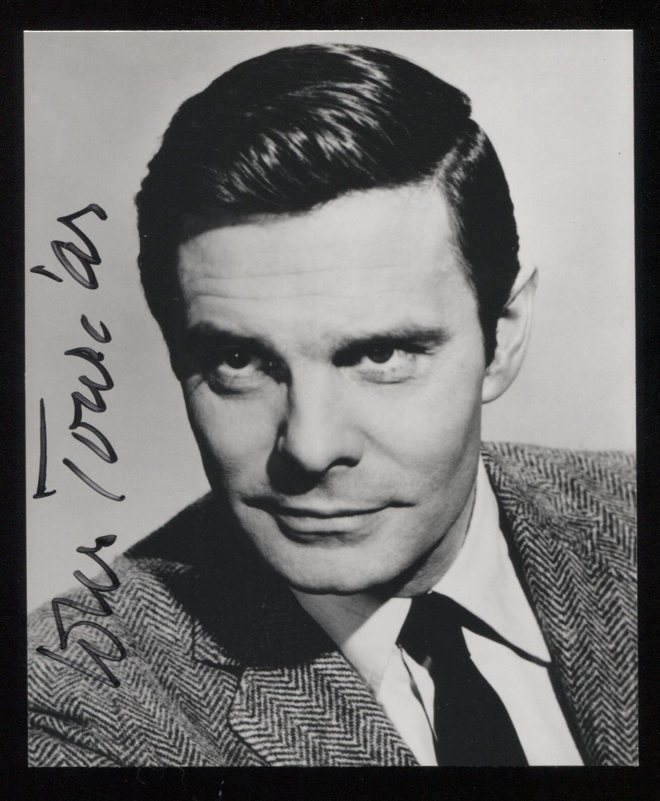 Louis Jourdan Signed Vintage Photo Poster painting Autographed AUTO Signature