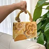 DOYUTIG New Design Jasmine Flower Beaded Handbag Women's Handmade Shiny Evening Bags For Wedding Lady Party Beading Totes N001