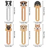 (US Only)6pcs Cartoon Animal Pattern 2D/Flat DIY Diamond Painting Ruler Bookmark Set