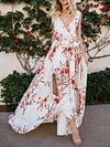 Split-Front Lace-Up Sleeveless Maxi Dresses